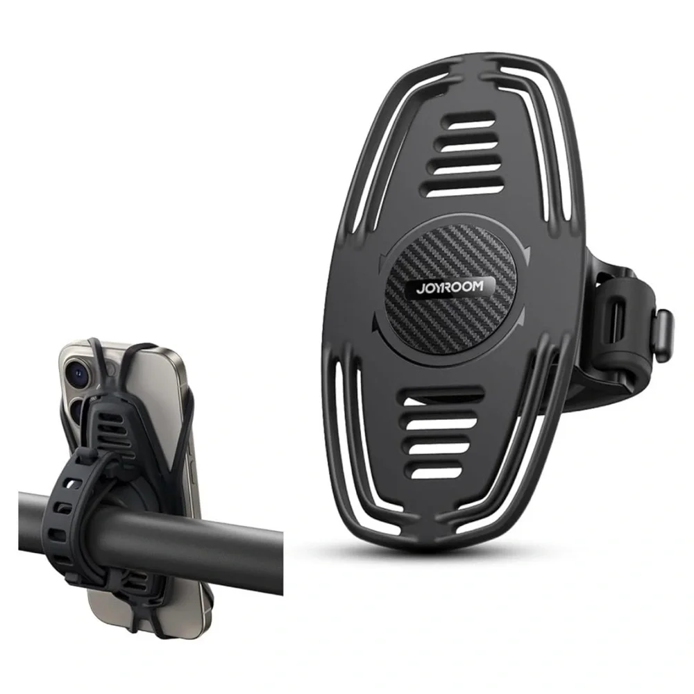 Motorcycle or Bicycle handlebar bracket for cell phone black